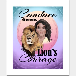 Candace Owens Lion Heart purple teal Posters and Art